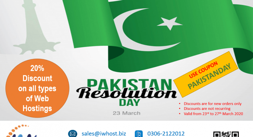 we are offering discount on Pakistan day